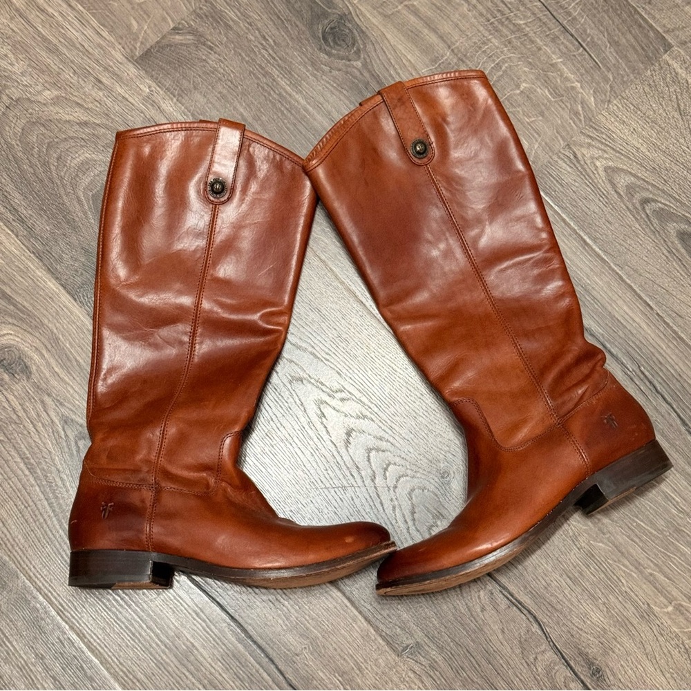 Women's Tall Leather Riding Boots - Chestnut Brown